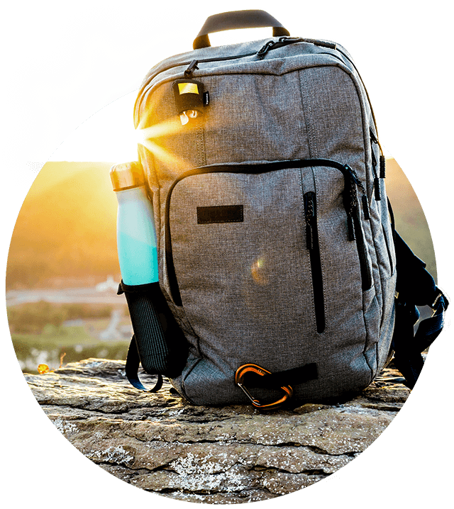 Bag on a rock